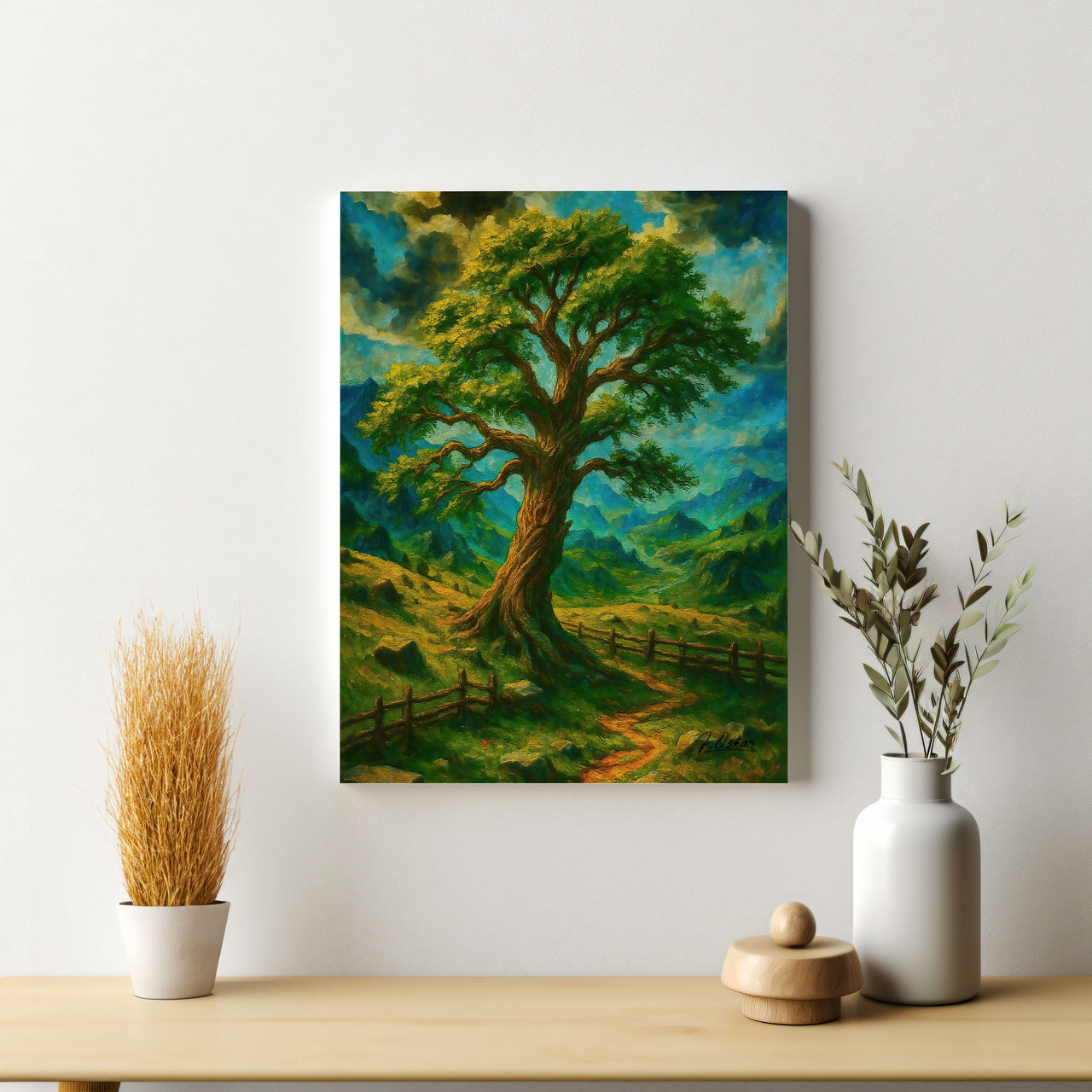 Majestic Mountain 28 - The Tree Beyond Fear Canvas Art