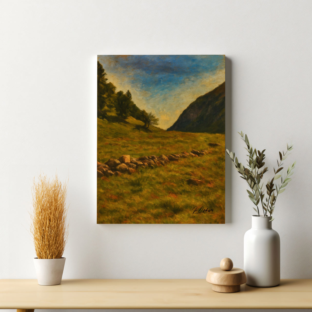 Majestic Mountain 29 - Stone Line of Memory Canvas Art