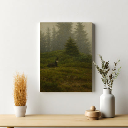 Majestic Mountain 39 - A misty slope Canvas Art