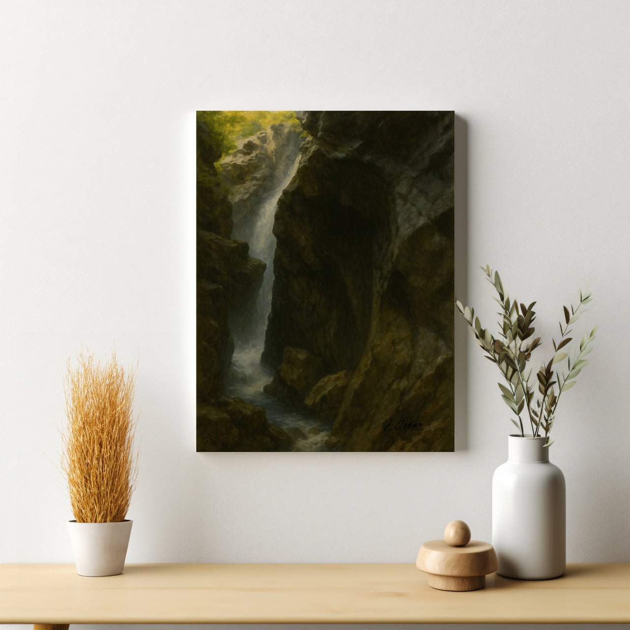 Majestic Mountain 40 - The Echoing Chasm Canvas Art