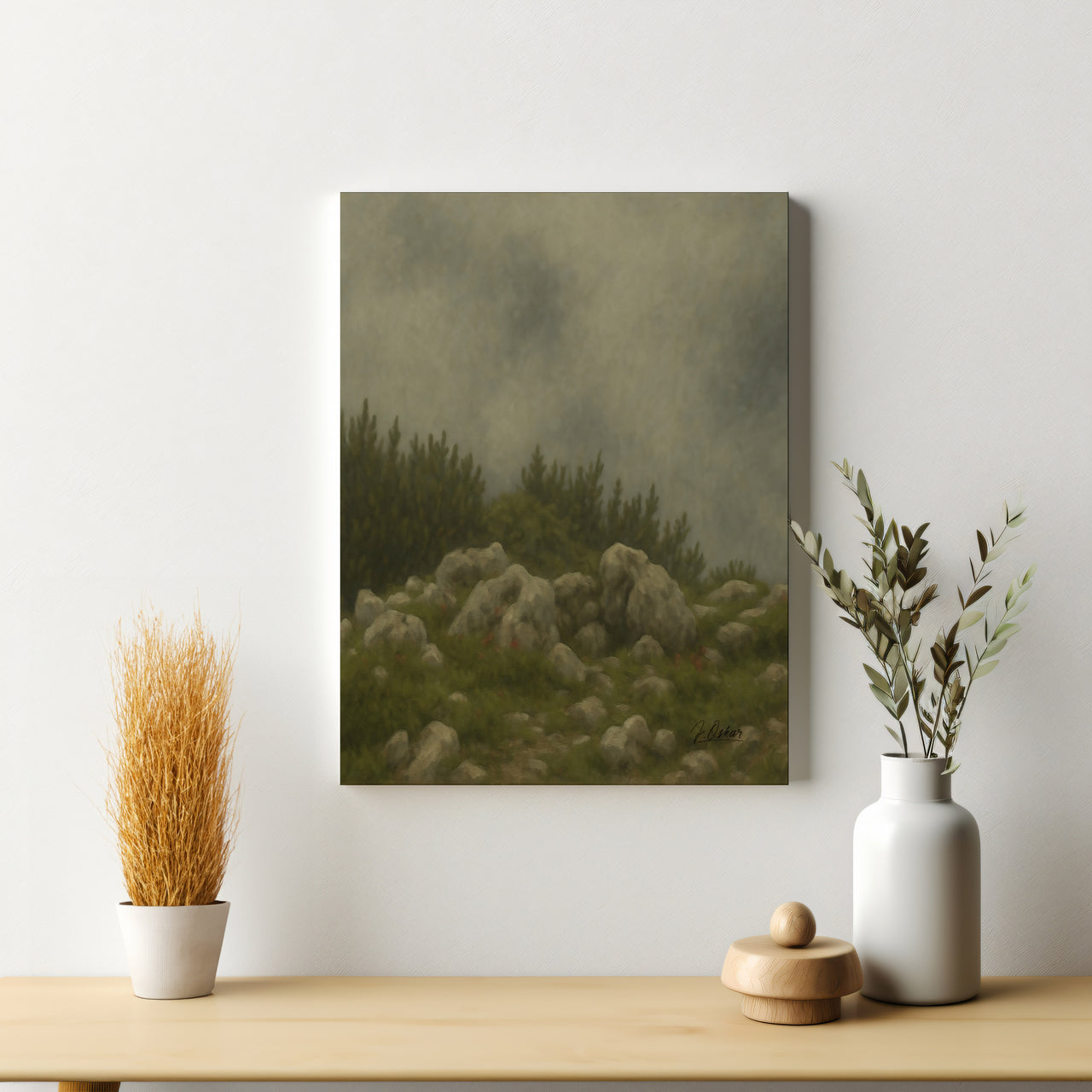 Majestic Mountain 57 - Rocky Ridge Above the Treeline Canvas Art