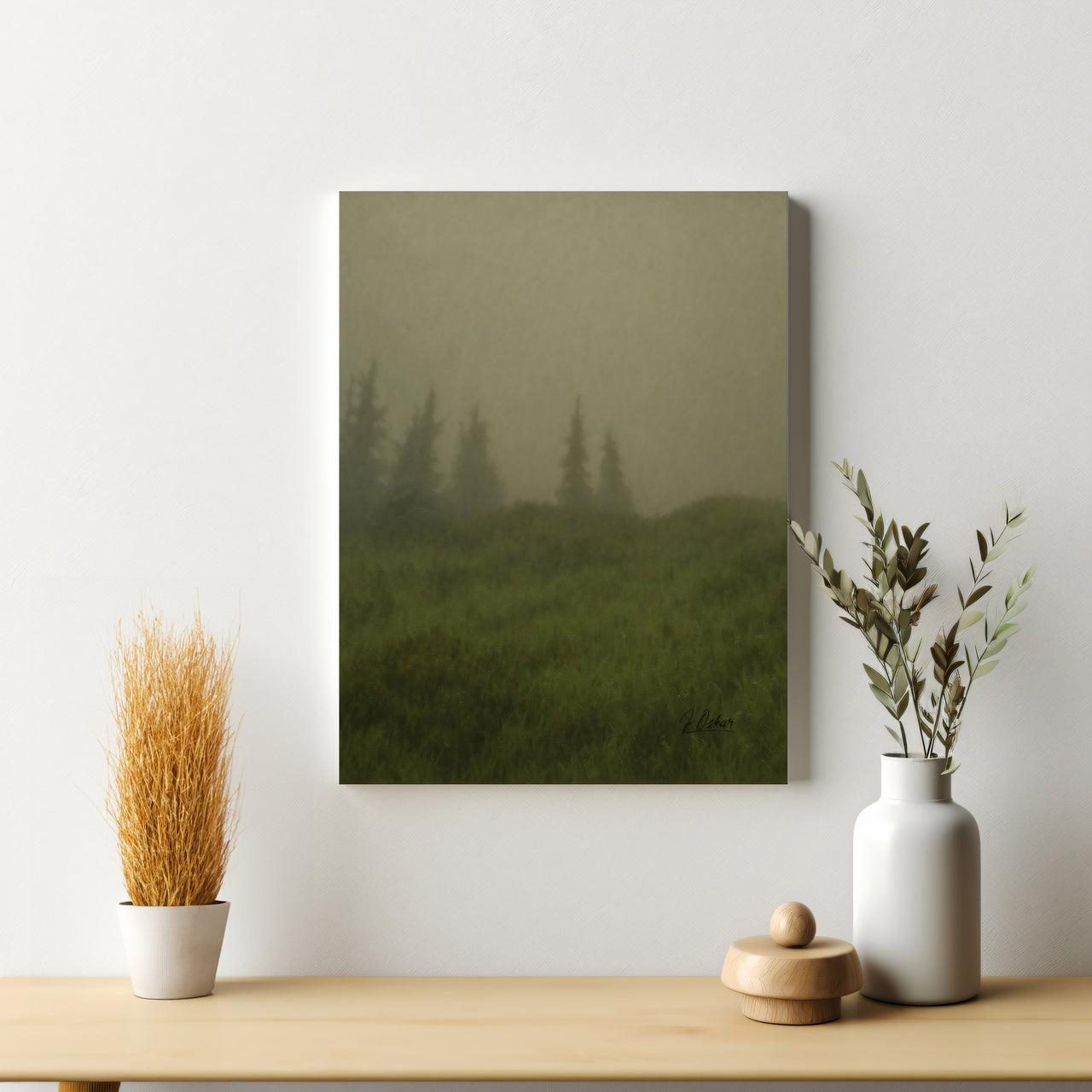 Majestic Mountain 59 - Hilltops in the Fog Canvas Art