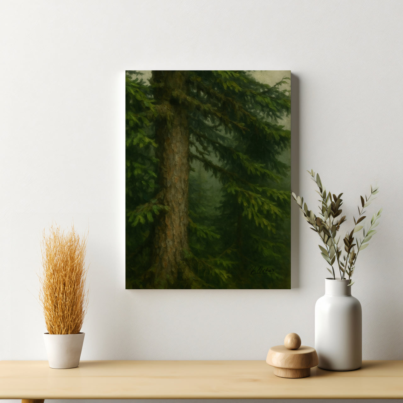 Majestic Mountain 62 - Trunk and Branch Canvas Art