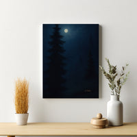 Majestic Mountain 66- Forest by Moonlight Canvas Art