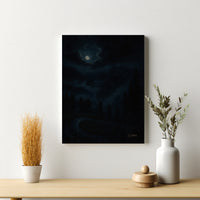 Majestic Mountain 71 - Moonlit Descent Canvas Art