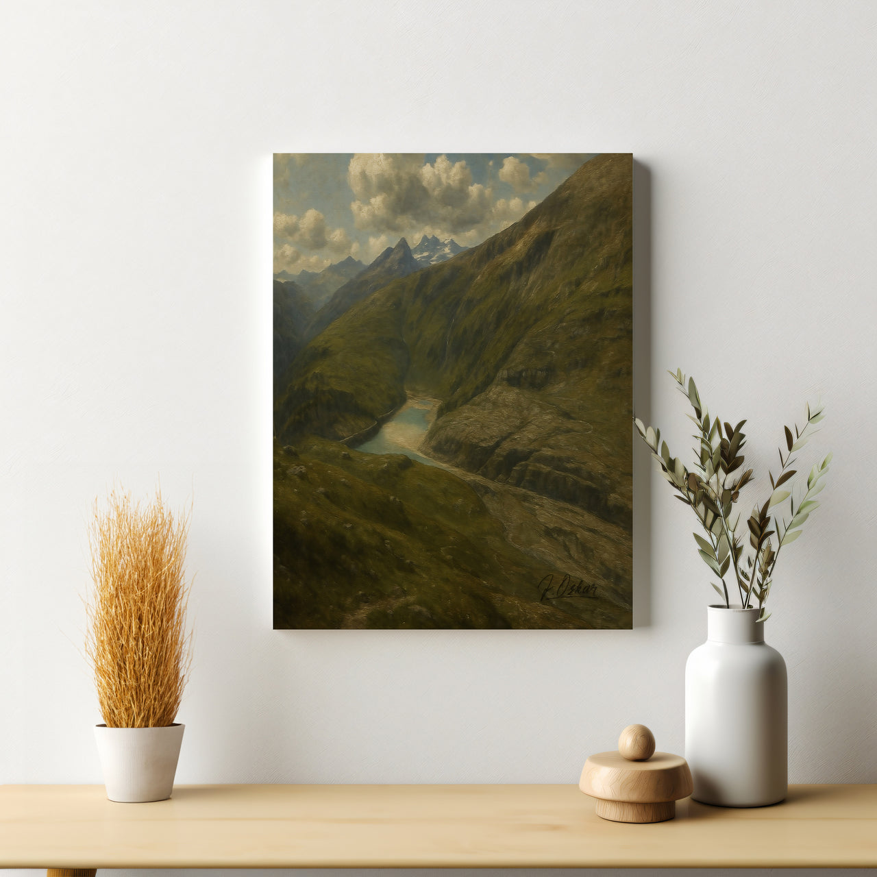 Majestic Mountain 72 - Mountain Reservoir Canvas Art