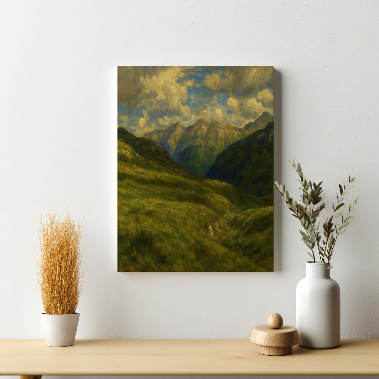 Majestic Mountain 74 - Valley of Peaks Canvas Art