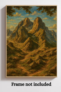 Majestic Mountain 12 - Path of the Wanderer Canvas Art