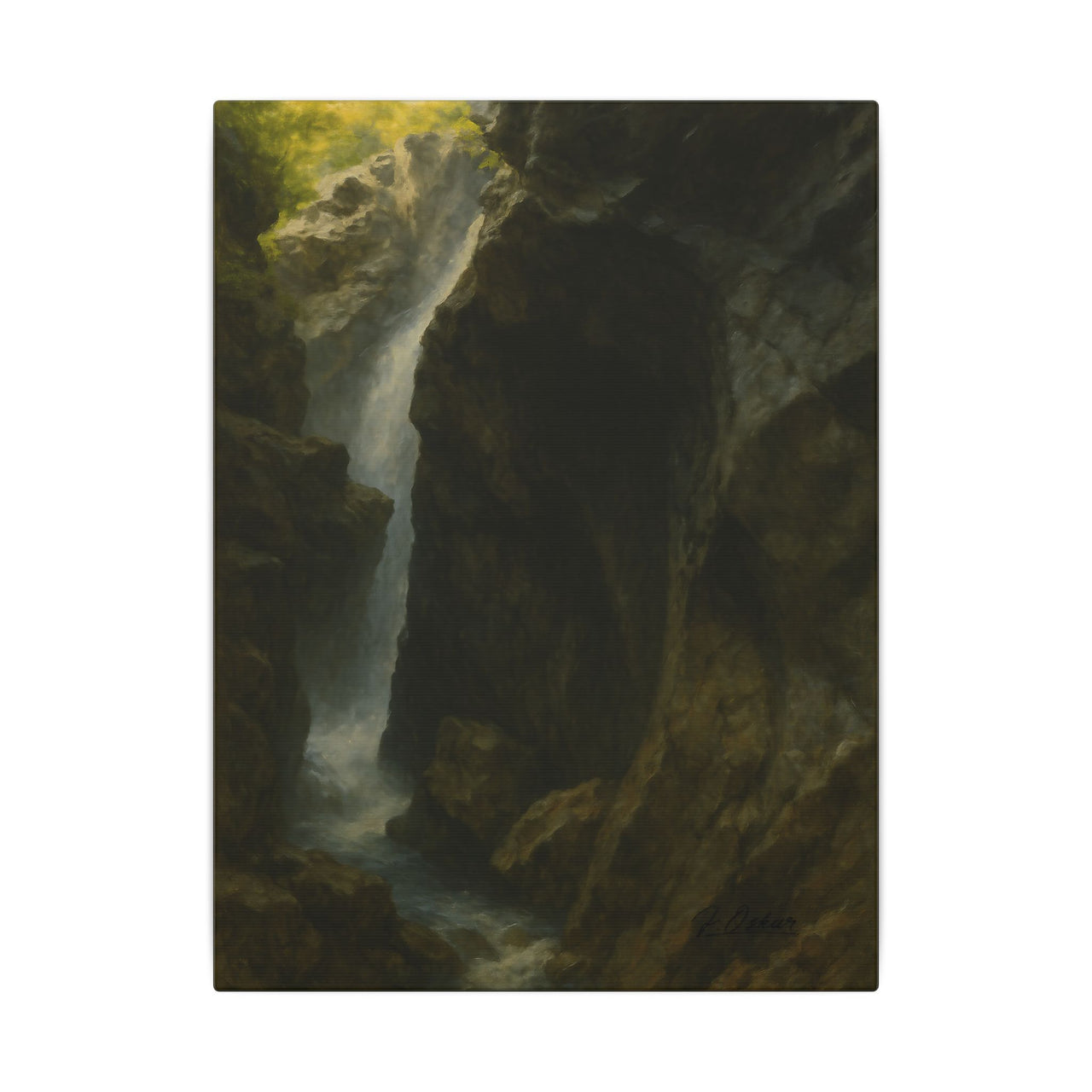 Majestic Mountain 40 - The Echoing Chasm Canvas Art