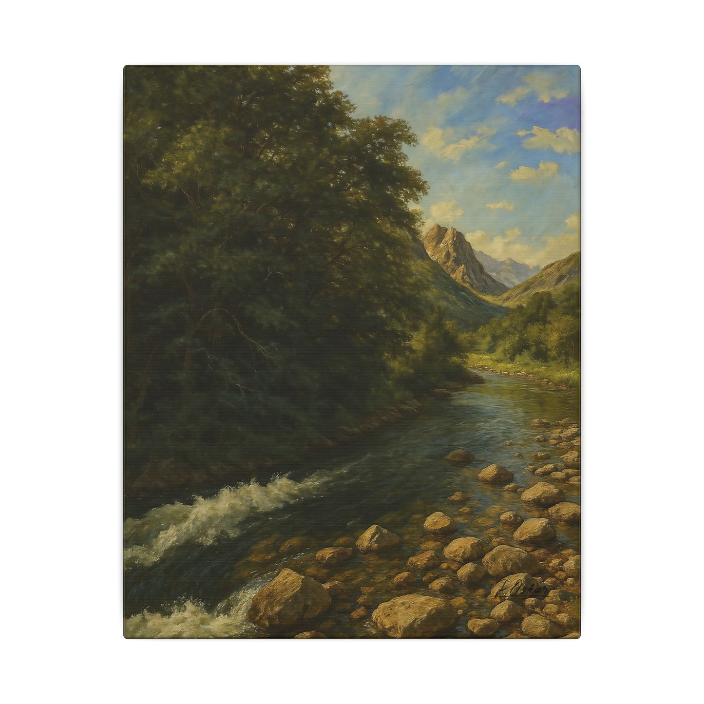 Majestic Mountain 19 - River to the Highlands Canvas Art