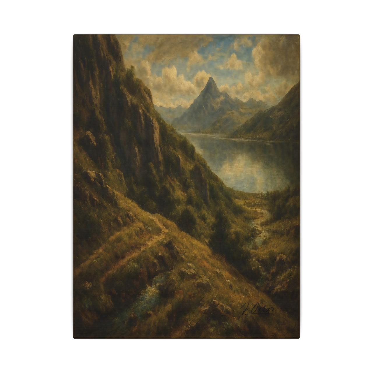 Majestic Mountain 63 - Lake Beneath the Peaks Canvas Art