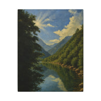 Majestic Mountain 20 - Unlit Valley Approach Canvas Art