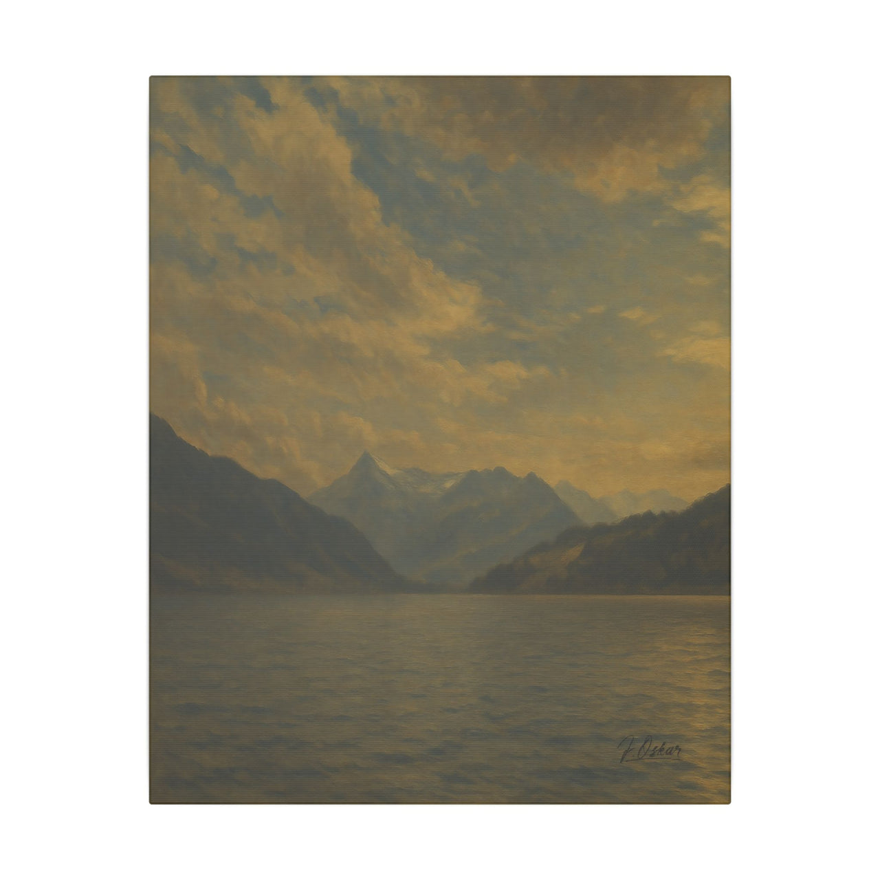 Majestic Mountain 14 - Evening Silence Canvas Art
