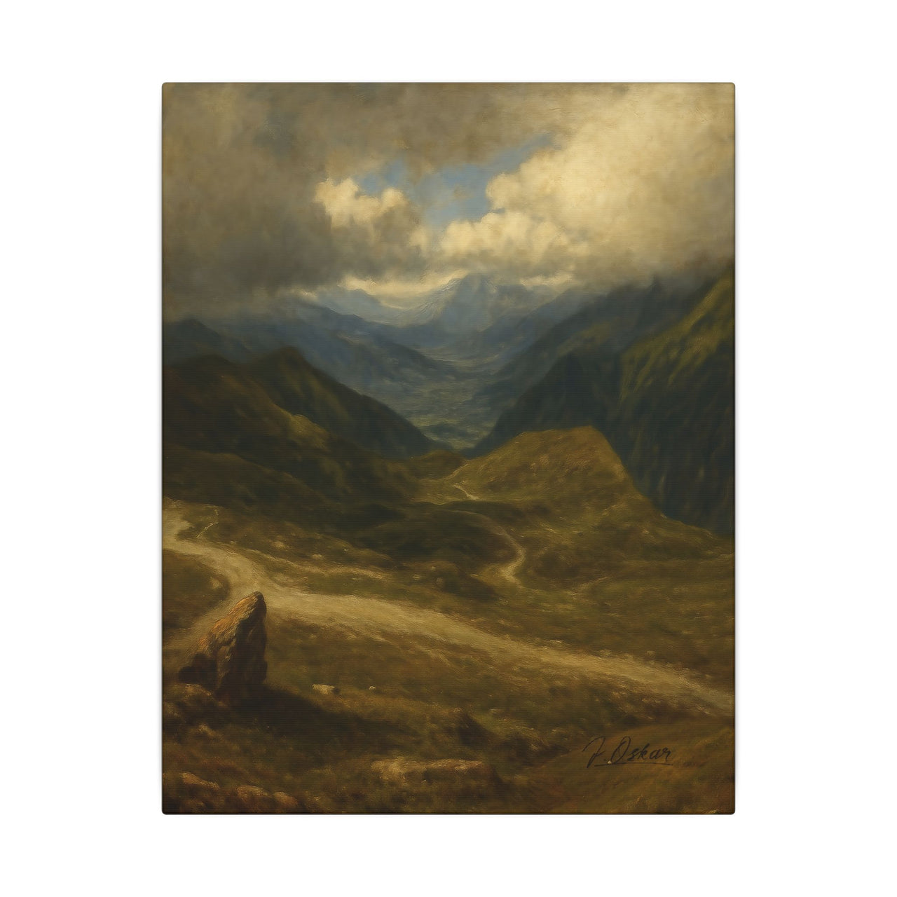 Majestic Mountain 86- Storm over the Highlands Canvas Art