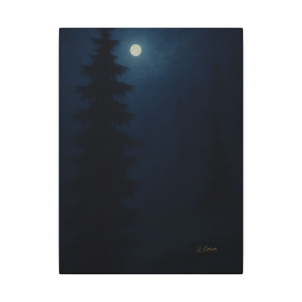 Majestic Mountain 66- Forest by Moonlight Canvas Art