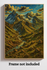 Majestic Mountain 13 - River's Journey to the Majestic Mountain Canvas Art