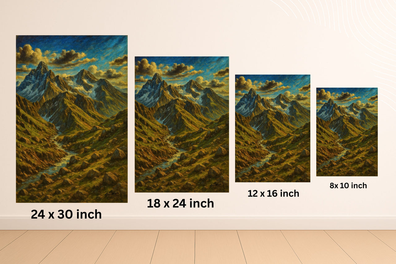 Majestic Mountain 13 - River's Journey to the Majestic Mountain Canvas Art