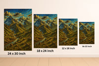 Majestic Mountain 13 - River's Journey to the Majestic Mountain Canvas Art