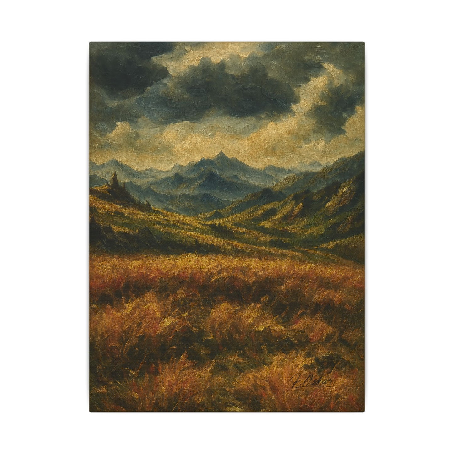 Majestic Mountain 3 - Path Through the Windswept Valley Canvas Art