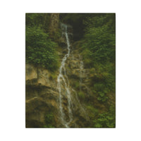 Majestic Mountain 52 - Dedicate waterfall over the Cliffside Canvas Art