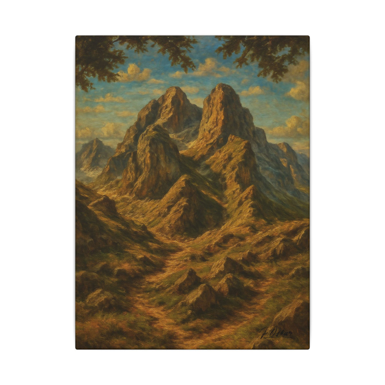 Majestic Mountain 12 - Path of the Wanderer Canvas Art