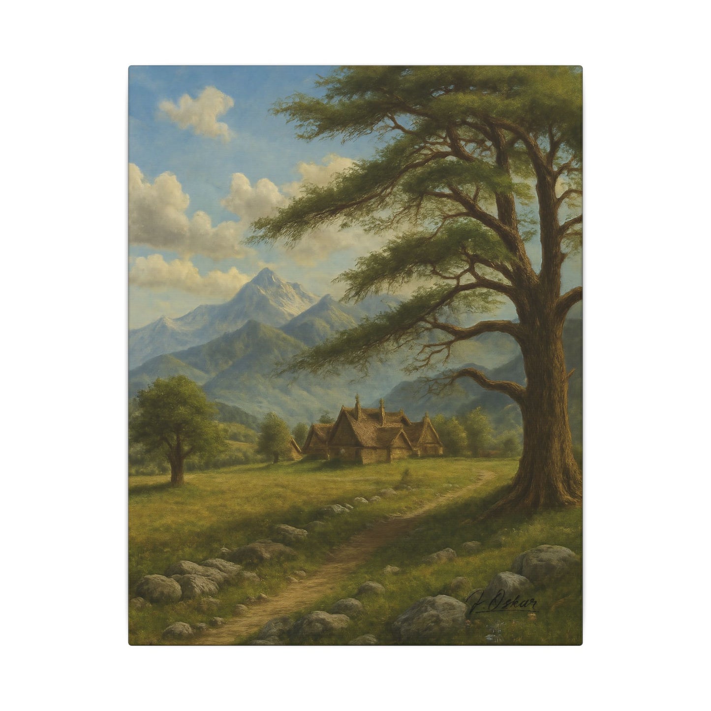 Majestic Mountain 5 - Twilight Over the Silent Lake Canvas Art
