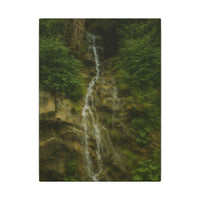 Majestic Mountain 52 - Dedicate waterfall over the Cliffside Canvas Art