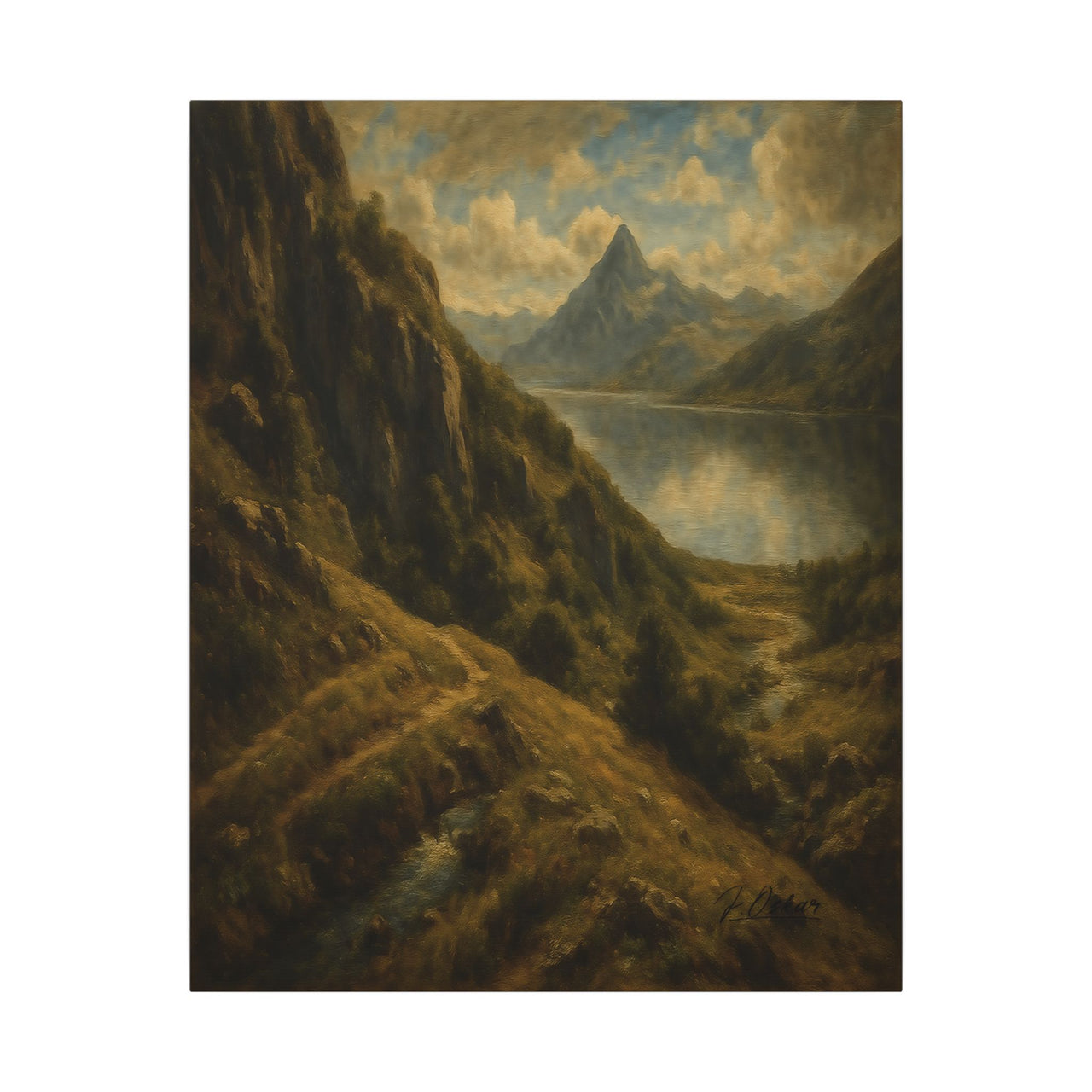 Majestic Mountain 63 - Lake Beneath the Peaks Canvas Art