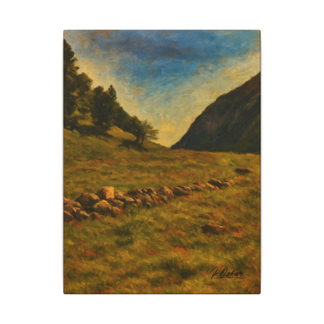 Majestic Mountain 29 - Stone Line of Memory Canvas Art