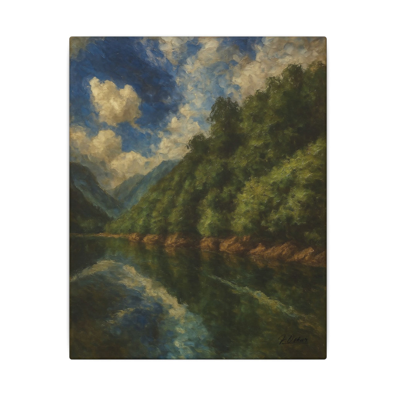 Majestic Mountain 18 - Reflections Before the Ascent Canvas Art