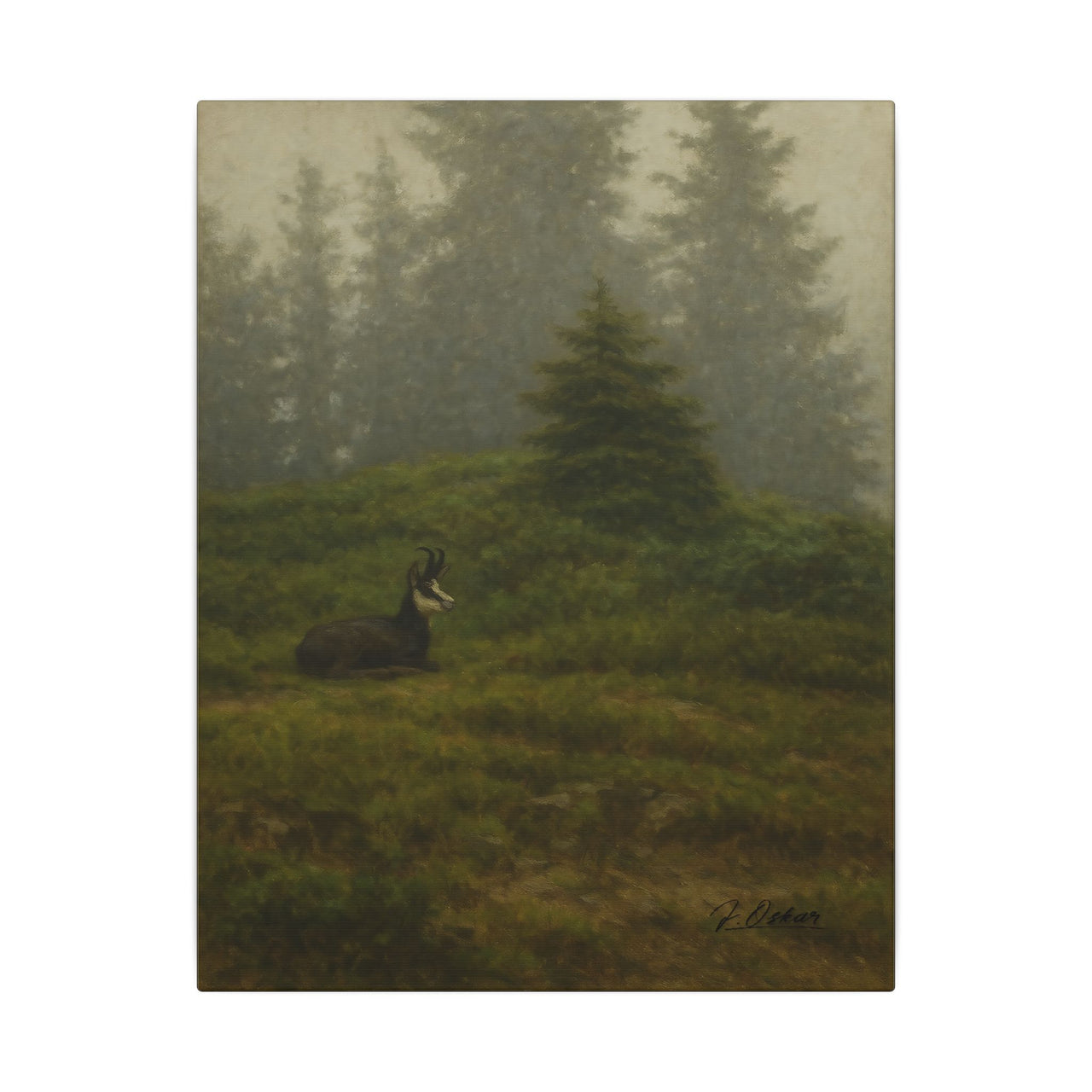 Majestic Mountain 39 - A misty slope Canvas Art