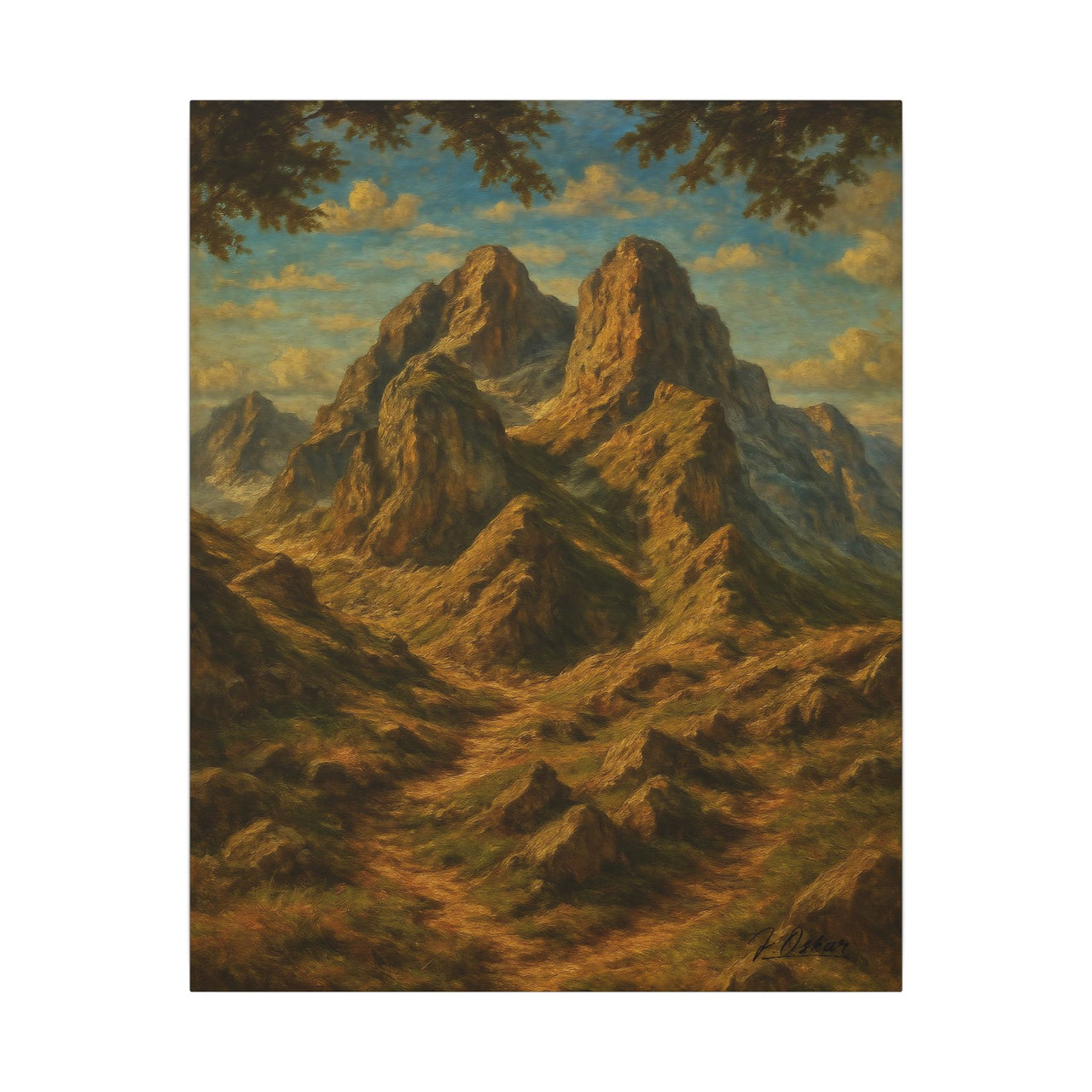 Majestic Mountain 12 - Path of the Wanderer Canvas Art