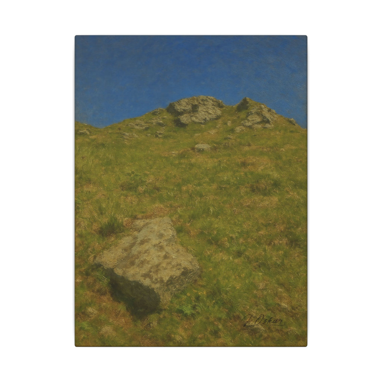 Majestic Mountain 87- Lone Rock on the Slope Canvas Art