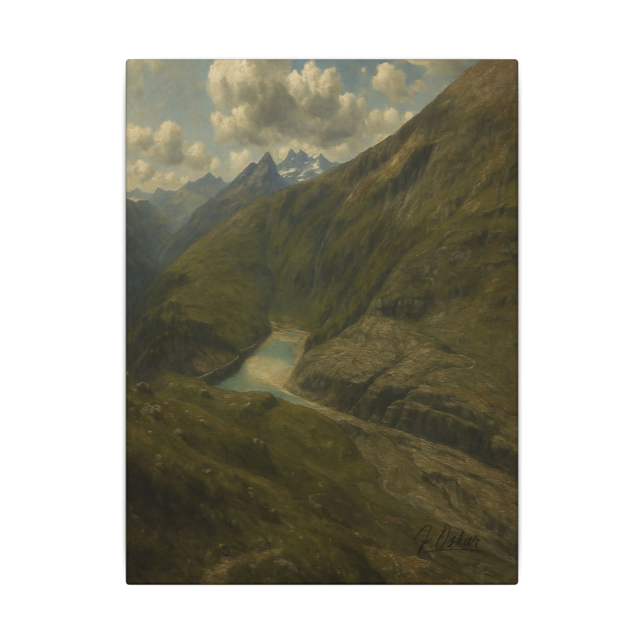 Majestic Mountain 72 - Mountain Reservoir Canvas Art