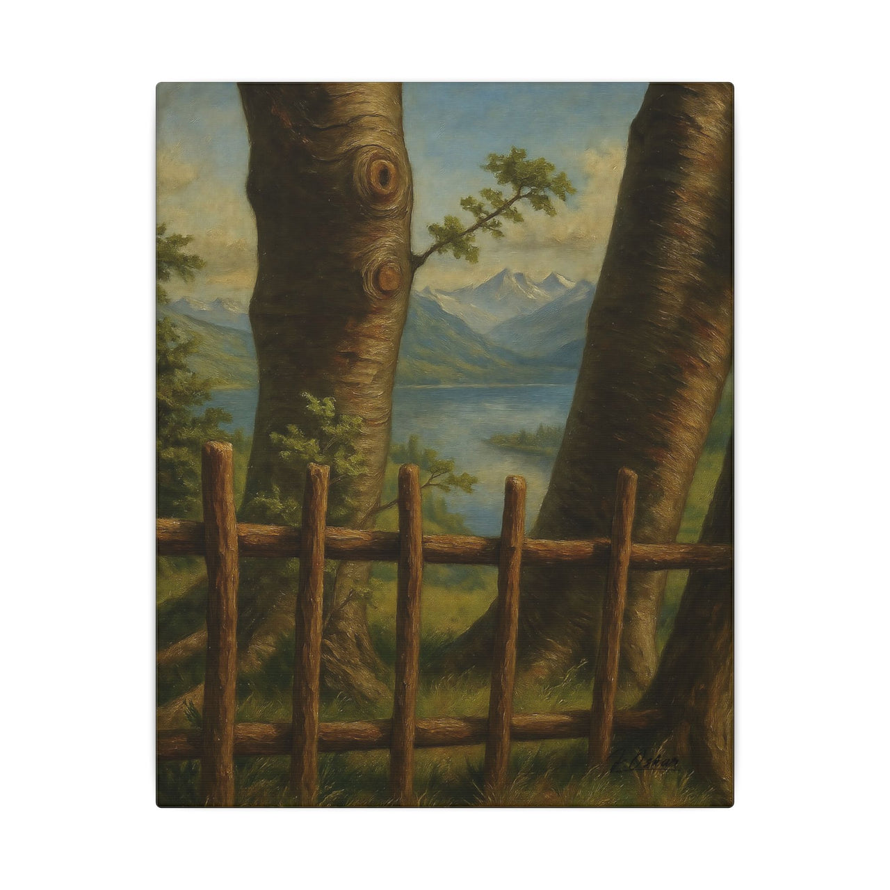 Majestic Mountain 23 - Between the Trees Canvas Art