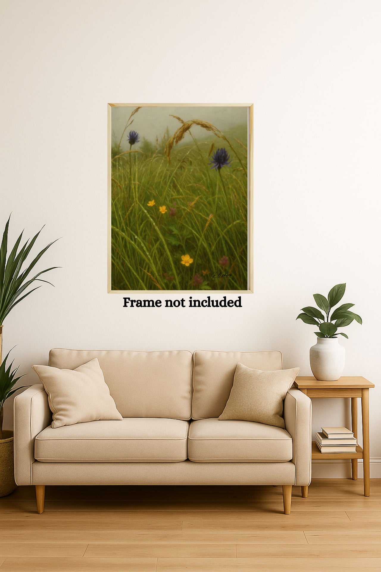 Majestic Mountain 54 - Wildflowers in the Mist Canvas Art