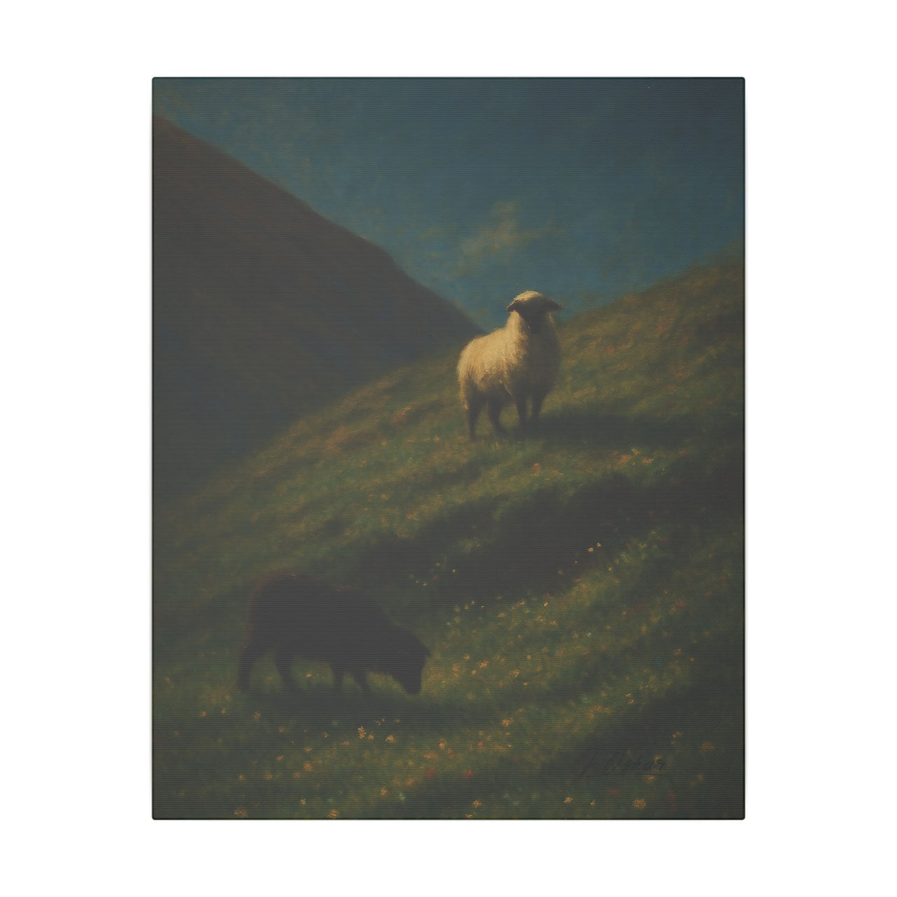 Majestic Mountain 80 - Sheep on the High Slope Canvas Art