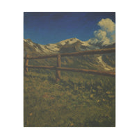 Majestic Mountain 77 - Viewpoint Fence Canvas Art