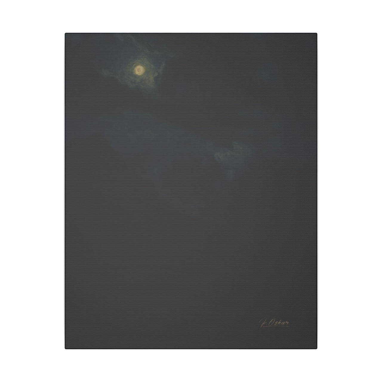 Majestic Mountain 68- Clouds Over the nightly Valley Canvas Art