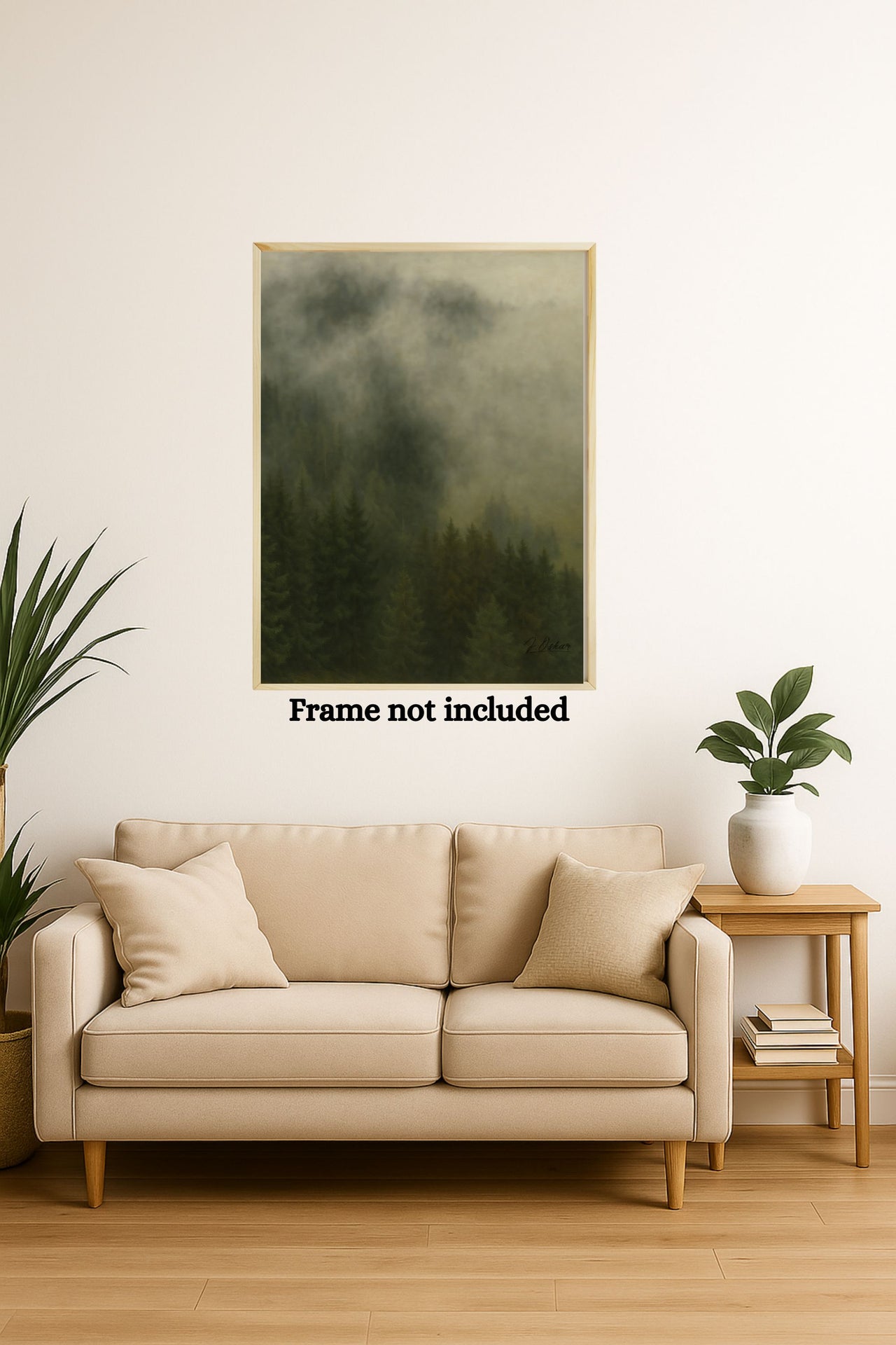 Majestic Mountain 58 - Misty Pine Valley Canvas Art