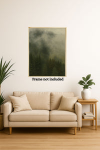 Majestic Mountain 58 - Misty Pine Valley Canvas Art