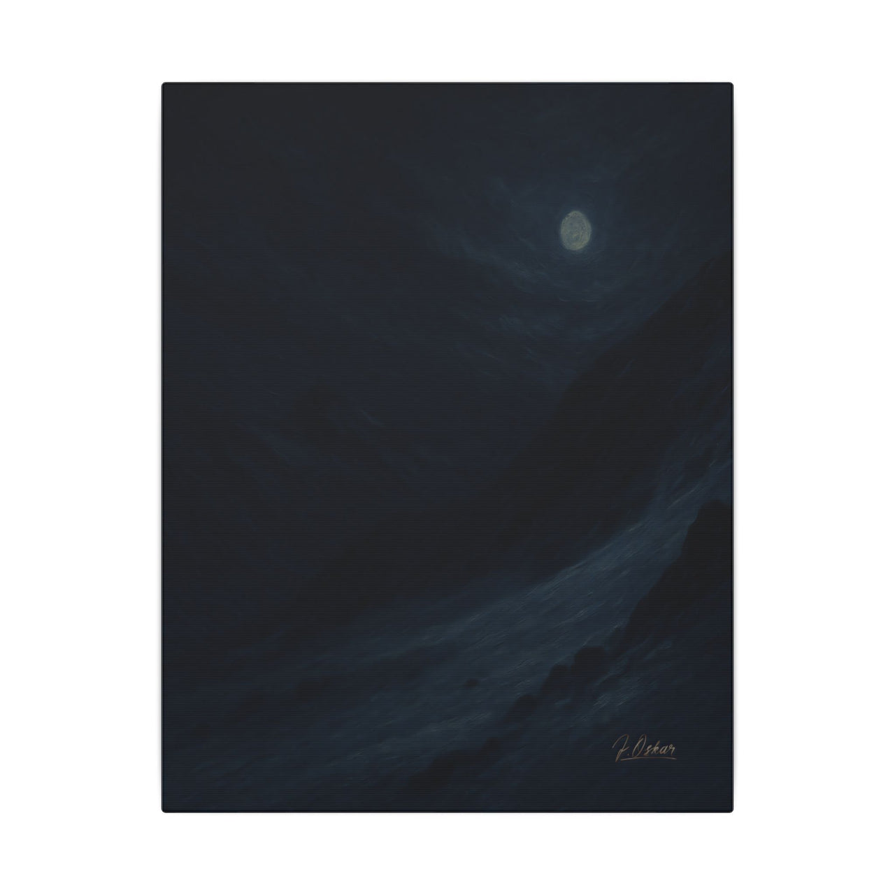 Majestic Mountain 64- Moonlit Ascent Canvas Art