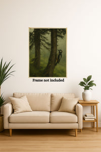 Majestic Mountain 60 - The Watchful Woodpecker Canvas Art