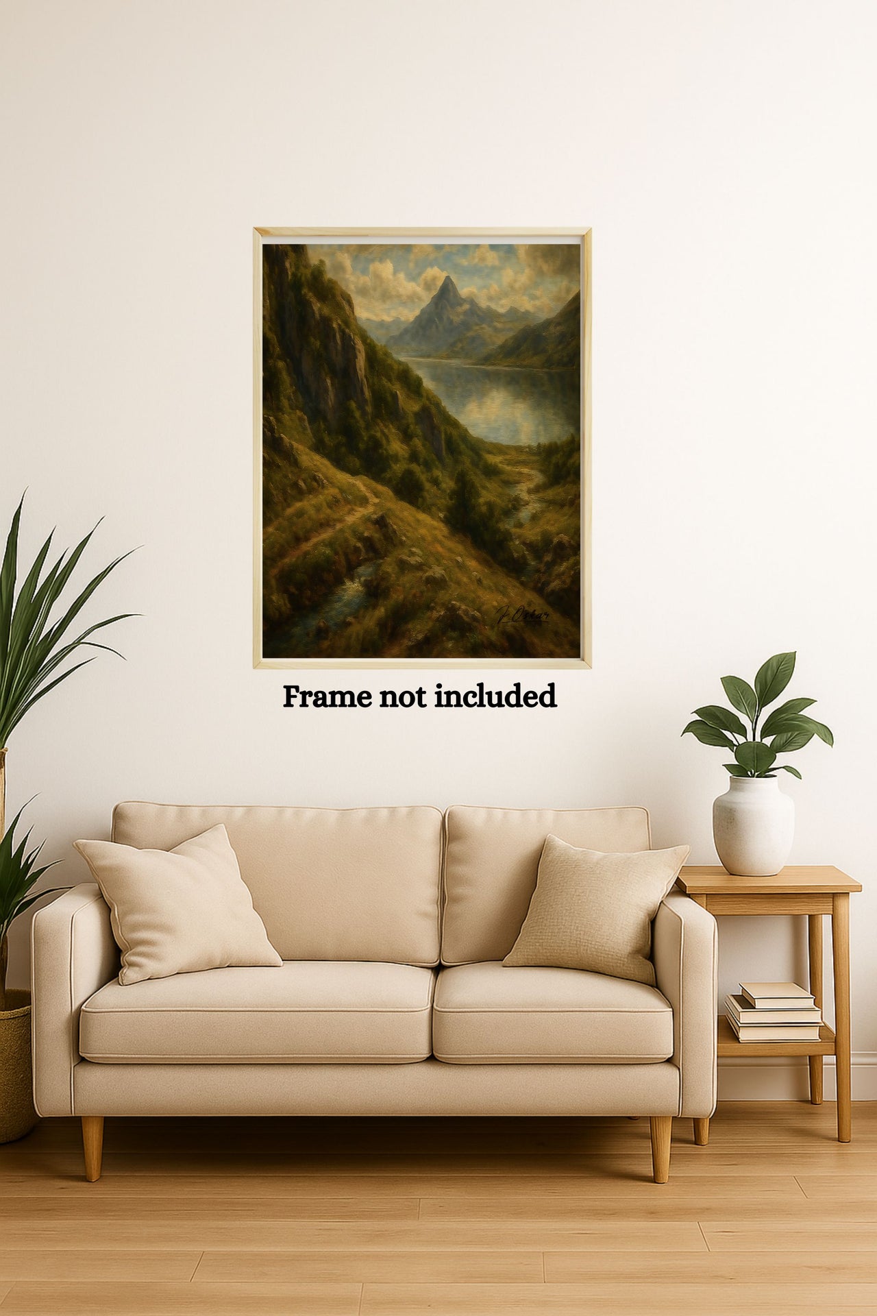 Majestic Mountain 63 - Lake Beneath the Peaks Canvas Art