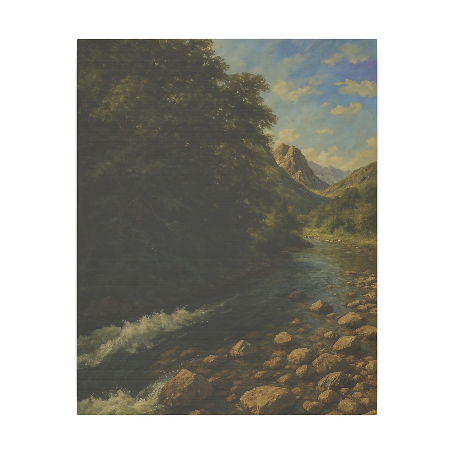 Majestic Mountain 19 - River to the Highlands Canvas Art