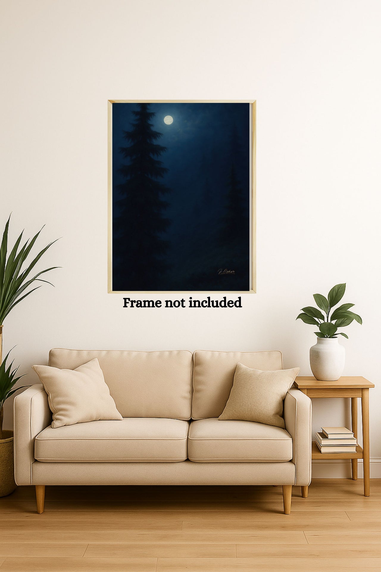 Majestic Mountain 66- Forest by Moonlight Canvas Art