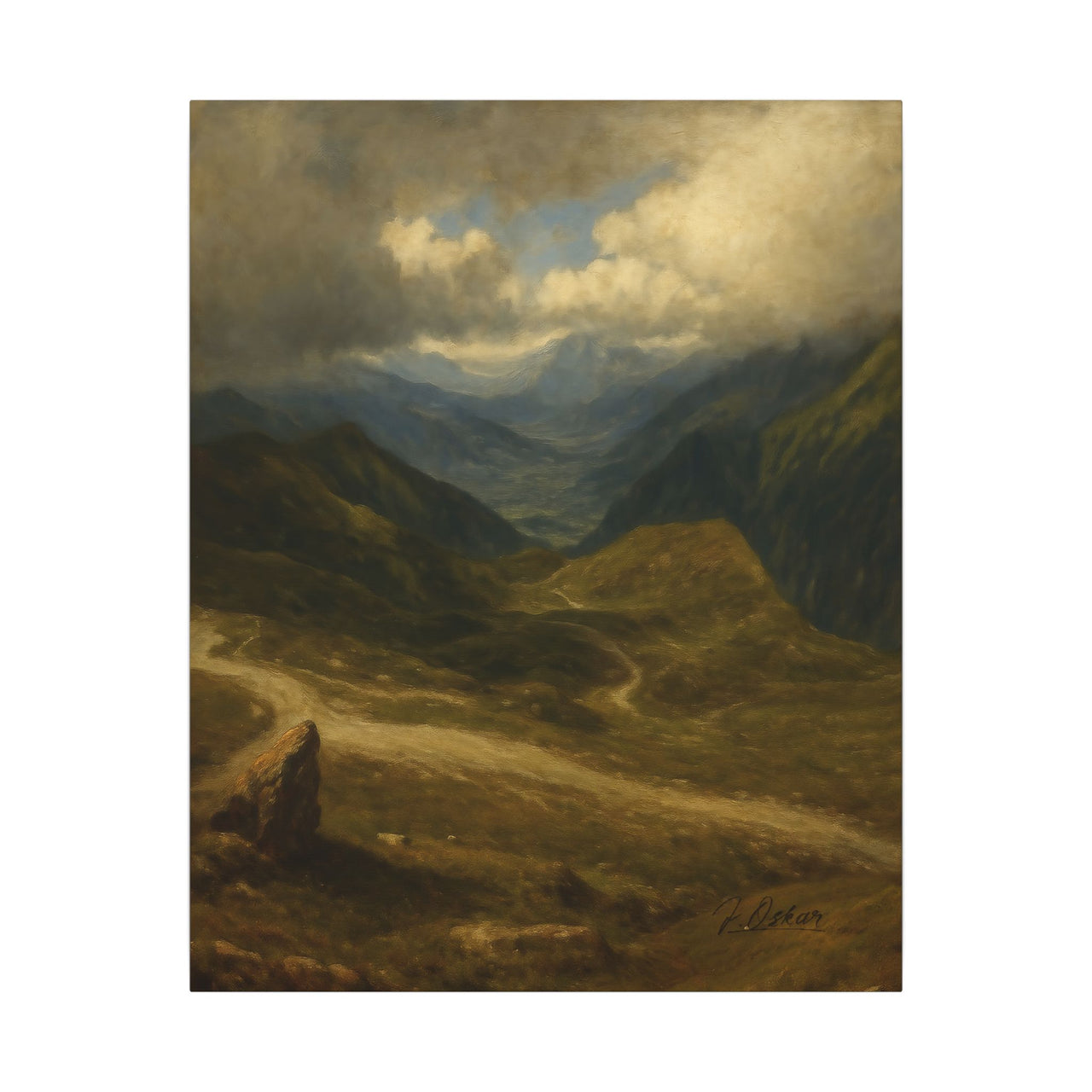 Majestic Mountain 86- Storm over the Highlands Canvas Art