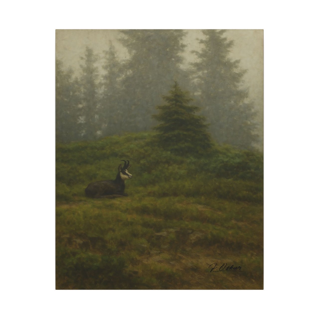 Majestic Mountain 39 - A misty slope Canvas Art
