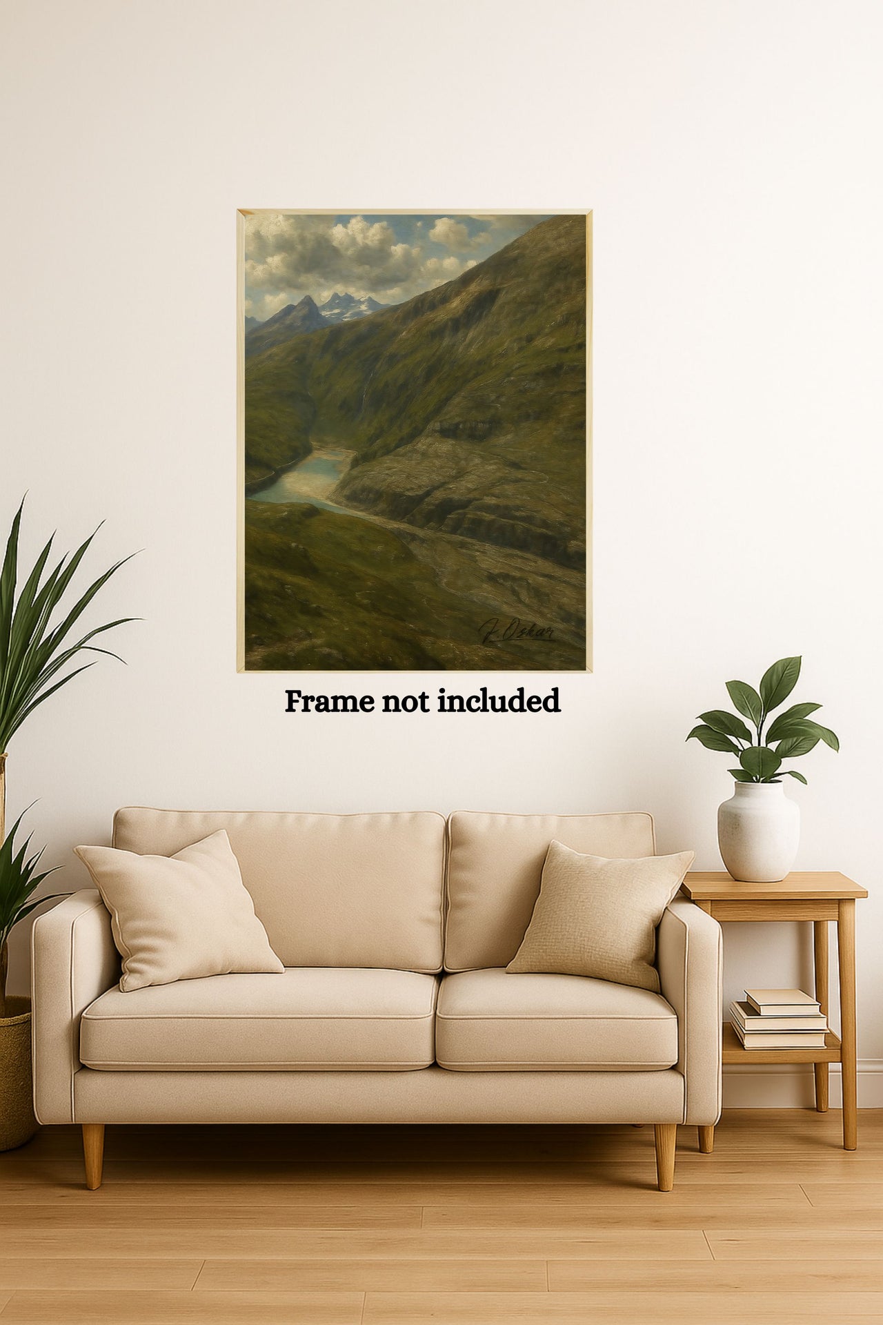 Majestic Mountain 72 - Mountain Reservoir Canvas Art