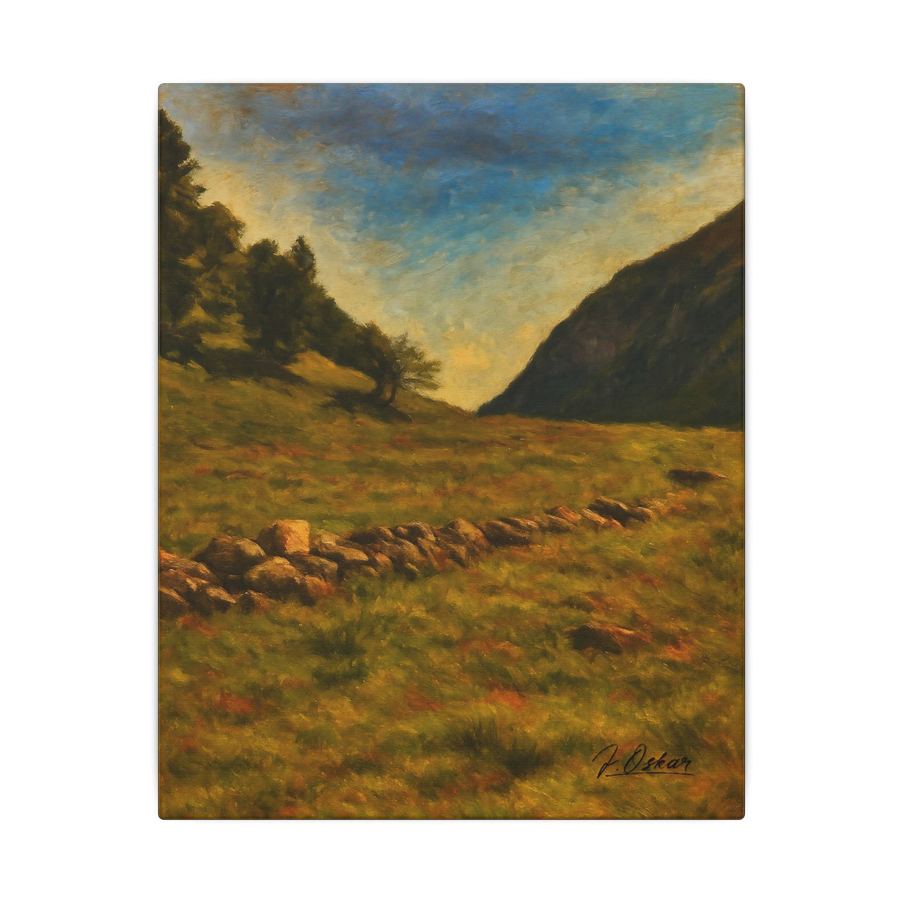 Majestic Mountain 29 - Stone Line of Memory Canvas Art
